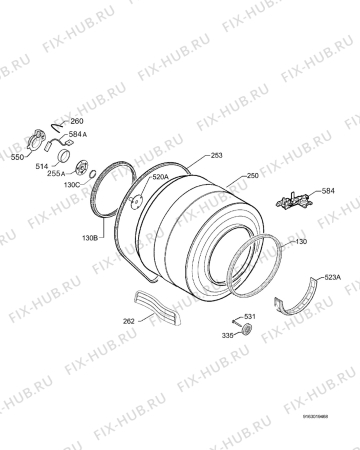 Взрыв-схема сушильной машины Rex Electrolux RDH97980W - Схема узла Functional parts 267